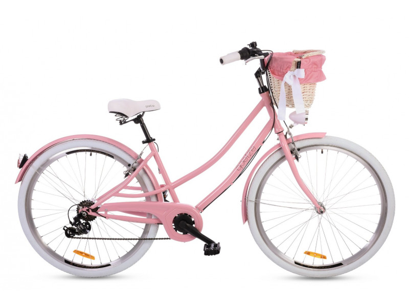 Retro Městský Bicykel Goetze DUO 28" 7 Převodový Ružový + košík