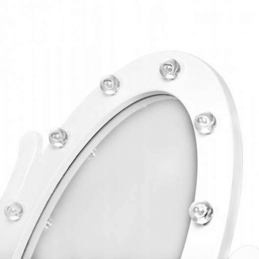 Toaletní dřevěný stolek Glamour s LED osvětlením SH-01W