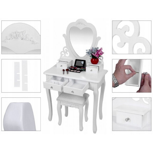 Toaletní Kosmetický stolek ROMANTIC