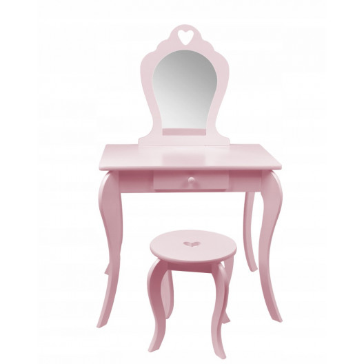 Dětský toaletní stolek se zrcadlem a taburetem ♥ SRDCE ♥