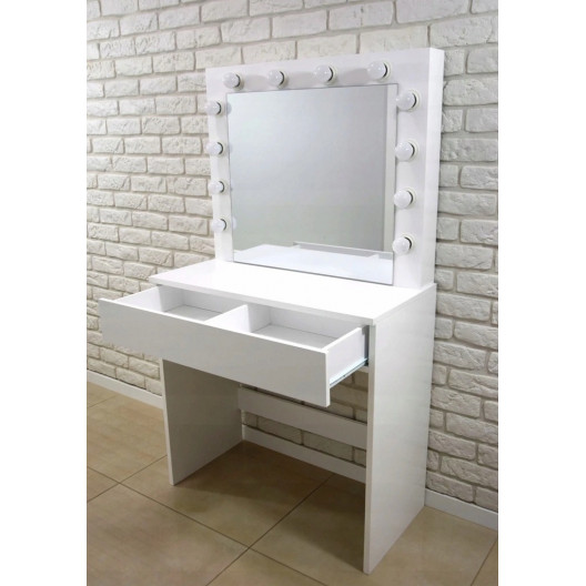 Toaletní stolek s osvětlením zrcadla HOLLYWOOD