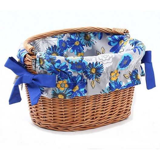 Dekoratívna textilná výplň do košíka Modré-kvety